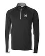 Morehouse Maroon Tigers Cutter & Buck Traverse Colorblock Stretch Quarter Zip Mens Pullover Black Mannequin