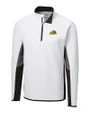 Bowie State Bulldogs Cutter & Buck Traverse Colorblock Stretch Quarter Zip Mens Pullover White Mannequin