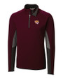 Bethune-Cookman Wildcats Cutter & Buck Traverse Colorblock Stretch Quarter Zip Mens Pullover Bordeaux Mannequin