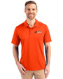 Florida A&M Rattlers Cutter & Buck Prospect Eco Textured Stretch Recycled Mens Big & Tall Polo College Orange Front