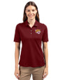 Bethune-Cookman Wildcats Cutter & Buck Virtue Recycled Featherlight Pique Womens Polo Bordeaux Front