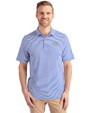 Southern University Jaguars Cutter & Buck Virtue Recycled Stripe Featherlight Pique Mens Polo Chelan Blue Front