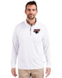 Clark Atlanta Panthers Cutter & Buck Adapt Eco Knit Stretch Recycled Mens Quarter Zip Pullover White Front