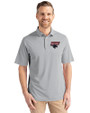 Clark Atlanta Panthers Cutter & Buck Virtue Eco Pique Recycled Mens Polo Polished Medium Gray Front