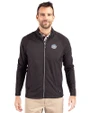 Southern University Jaguars Cutter & Buck Adapt Eco Knit Hybrid Recycled Mens Full Zip Jacket Black Front