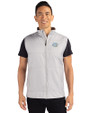 Southern University Jaguars Cutter & Buck Stealth Hybrid Quilted Mens Windbreaker Vest Polished Medium Gray Front