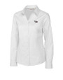 North Carolina Central Eagles Cutter & Buck Epic Easy Care Fine Twill Womens Long Sleeve Dress Shirt White Mannequin