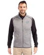 Southern University Jaguars Cutter & Buck Mainsail Sweater-Knit Mens Big and Tall Full Zip Vest Polished Heather Front