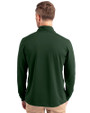 Athletics Cutter & Buck Virtue Eco Pique Recycled Quarter Zip Mens Pullover Hunter Green Back