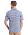 Atlanta Braves Cutter & Buck Virtue Eco Pique Stripe Recycled Mens Polo Tour Blue Back