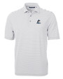 Miami Marlins Cutter & Buck Virtue Eco Pique Stripe Recycled Mens Polo POL_MANN_HG 1