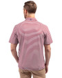 Los Angeles Angels Cutter & Buck Virtue Eco Pique Stripe Recycled Mens Polo Chutney Back