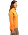 Baltimore Orioles Cutter & Buck Adapt Eco Knit Stretch Recycled Womens Half Zip Pullover Orange Burst Side