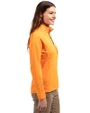 Houston Astros Cutter & Buck Adapt Eco Knit Stretch Recycled Womens Half Zip Pullover Orange Burst Side