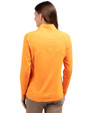 Houston Astros Cutter & Buck Adapt Eco Knit Stretch Recycled Womens Half Zip Pullover Orange Burst Back