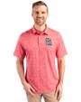St. Louis Cardinals- Cutter & Buck Pike Constellation Print Stretch Mens Polo Red Front
