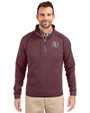 Texas Southern Tigers Cutter & Buck Mainsail Sweater-Knit Mens Half Zip Jacket Bordeaux Heather Front