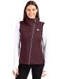 North Carolina Central Eagles Cutter & Buck Mainsail Sweater Knit Womens Asymmetrical Vest Bordeaux Heather Front