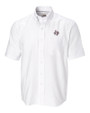 Texas Southern Tigers Cutter & Buck Epic Easy Care Nailshead Mens Short Sleeve Dress Shirt White Mannequin