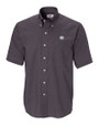 Southern University Jaguars Cutter & Buck Epic Easy Care Nailshead Mens Short Sleeve Dress Shirt Black Mannequin