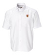 Tuskegee Golden Tigers Cutter & Buck Epic Easy Care Nailshead Mens Short Sleeve Dress Shirt White Mannequin