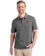 Tuskegee Golden Tigers Cutter & Buck Advantage Eco Tri-Blend Pique Mens Polo Elemental Grey Front