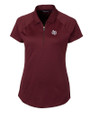 Texas Southern Tigers Cutter & Buck Forge Stretch Womens Short Sleeve Polo Bordeaux Mannequin
