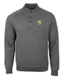 Xavier Gold Rush Cutter & Buck Saturday Cotton Blend Mens Big and Tall  Mock Pullover Sweatshirt Charcoal Heather Mannequin