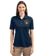 Milwaukee Brewers Cutter & Buck Virtue Eco Pique Recycled Womens Polo Navy Blue Front