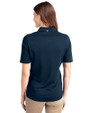 New York Yankees Cutter & Buck Virtue Eco Pique Recycled Womens Polo Navy Blue Back