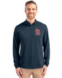 St. Louis Cardinals- Cutter & Buck Virtue Eco Pique Recycled Quarter Zip Mens Pullover Navy Blue Front