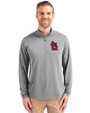 St. Louis Cardinals- Cutter & Buck Virtue Eco Pique Recycled Quarter Zip Mens Pullover Polished Medium Gray Front