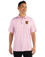 Tuskegee Golden Tigers Cutter & Buck Pike Double Dot Print Stretch Mens Polo Cardinal Red Front
