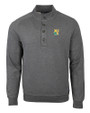 Xavier Gold Rush Cutter & Buck Saturday Cotton Blend Mens Mock Pullover Sweatshirt Charcoal Heather Mannequin