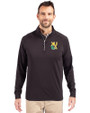Xavier Gold Rush Cutter & Buck Adapt Eco Knit Stretch Recycled Mens Quarter Zip Pullover Black Front