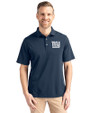 New York Giants Cutter & Buck Virtue Eco Pique Recycled Mens Polo Navy Blue Front