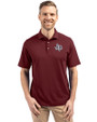 Texas Southern Tigers Cutter & Buck Virtue Recycled Featherlight Pique Mens Polo Bordeaux Front