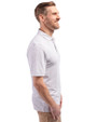 Tuskegee Golden Tigers Cutter & Buck Virtue Eco Pique Botanical Print Recycled Mens Polo Polished Medium Gray Side
