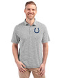 Indianapolis Colts Cutter & Buck Virtue Eco Pique Botanical Print Recycled Mens Polo Black Front