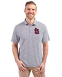 St. Louis Cardinals- Cutter & Buck Virtue Eco Pique Botanical Print Recycled Mens Polo Navy Blue Front