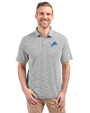 Detroit Lions Cutter & Buck Virtue Eco Pique Botanical Print Recycled Mens Polo Black Front