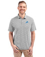 Detroit Lions Cutter & Buck Virtue Recycled Botanical Print Featherlight Pique Mens  Polo Black Front