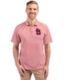 St. Louis Cardinals- Cutter & Buck Virtue Eco Pique Stripe Recycled Mens Polo Cardinal Red Front