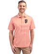 San Francisco Giants Cutter & Buck Virtue Recycled Stripe Featherlight Pique Mens Polo College Orange Front