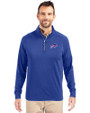 Buffalo Bills Cutter & Buck Adapt Recycled Soft Knit Stretch  Mens Big & Tall Quarter Zip Pullover Tour Blue Front