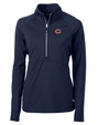 Chicago Bears Cutter & Buck Adapt Eco Knit Stretch Recycled Womens Half Zip Pullover NVBU_MANN_HG 1