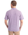 East Carolina Pirates Cutter & Buck Virtue Eco Pique Botanical Print Recycled Mens Polo College Purple Back
