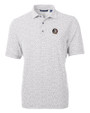 Florida State Seminoles Cutter & Buck Virtue Eco Pique Botanical Print Recycled Mens Polo Polished Medium Gray Mannequin