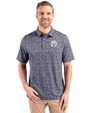 Pittsburgh Steelers Cutter & Buck Pike Constellation Print Stretch Mens Polo Black Front
