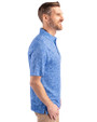 Creighton Bluejays Cutter & Buck Pike Constellation Print Stretch Mens Polo Chelan Blue Side